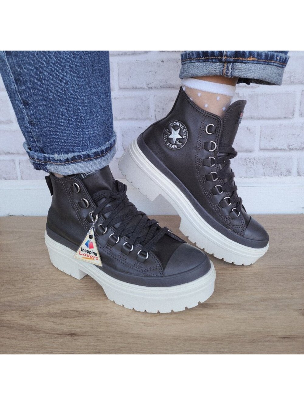 ⭐Converse Chuck Taylor Lugged Heel 9.5 Women Shoes Boots Brown Sneakers A12982C